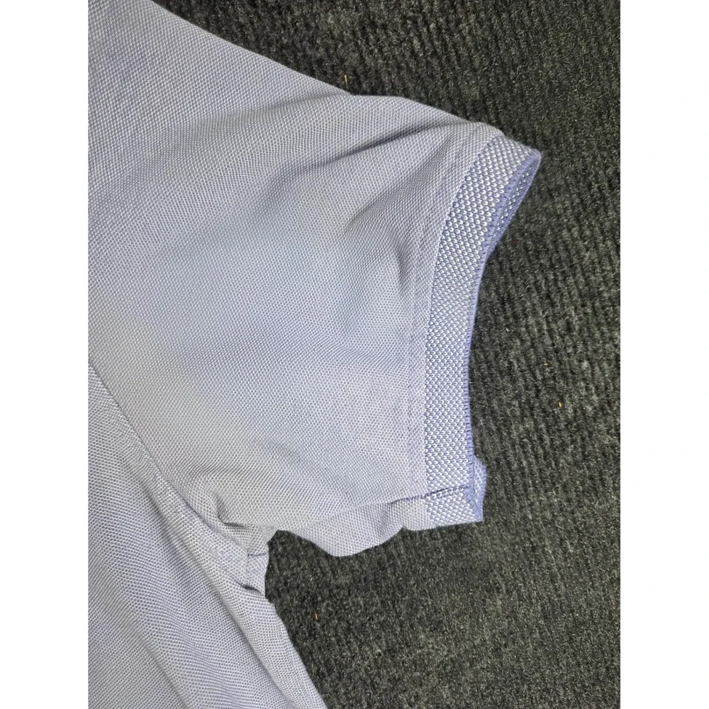 IZOD Performance Mens Short Sleeve Pique Polo Shirt Light Blue Large - Picture 2 of 6